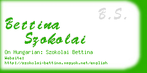 bettina szokolai business card